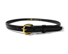 画像1: Tory Leather Round Raised Belt Black 2134 トリーレザー (1)