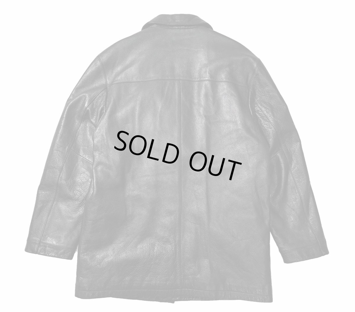 画像2: Used Kenneth Cole Leather Coat Black (2)