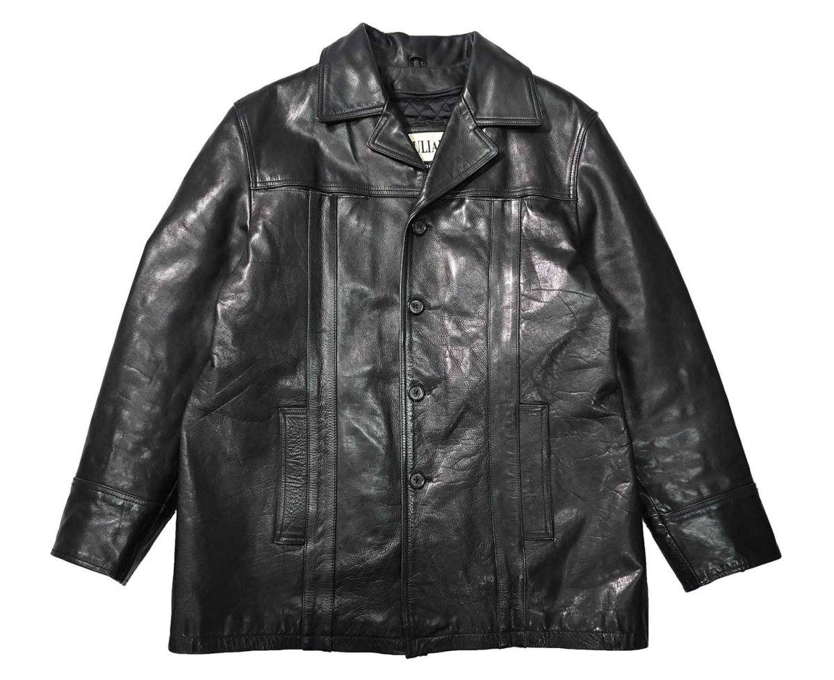 画像1: Used Wilsons M.Julian Leather Coat Black (1)