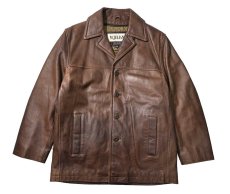 画像1: Used Wilsons M.Julian Leather Coat Brown (1)