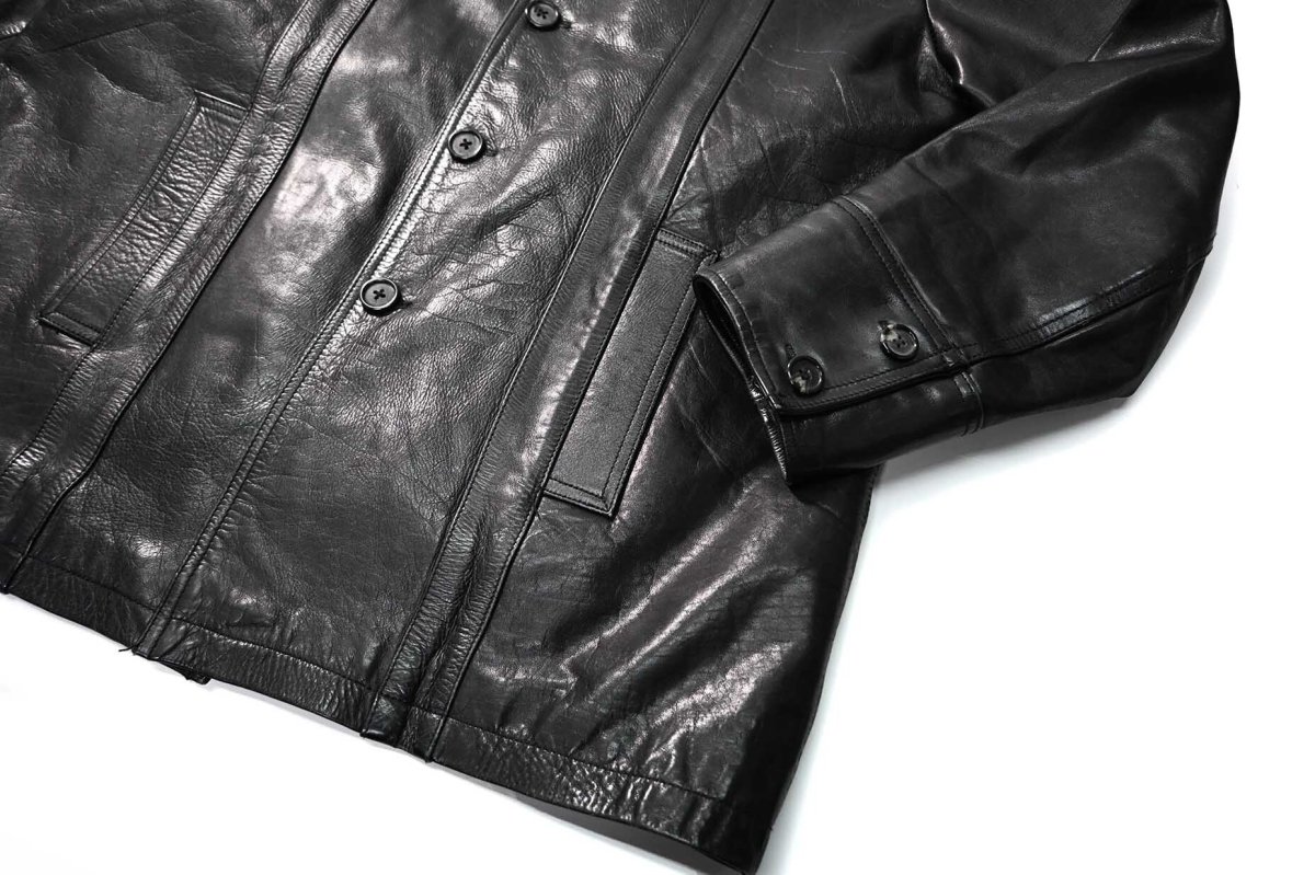 画像4: Used Wilsons M.Julian Leather Coat Black (4)