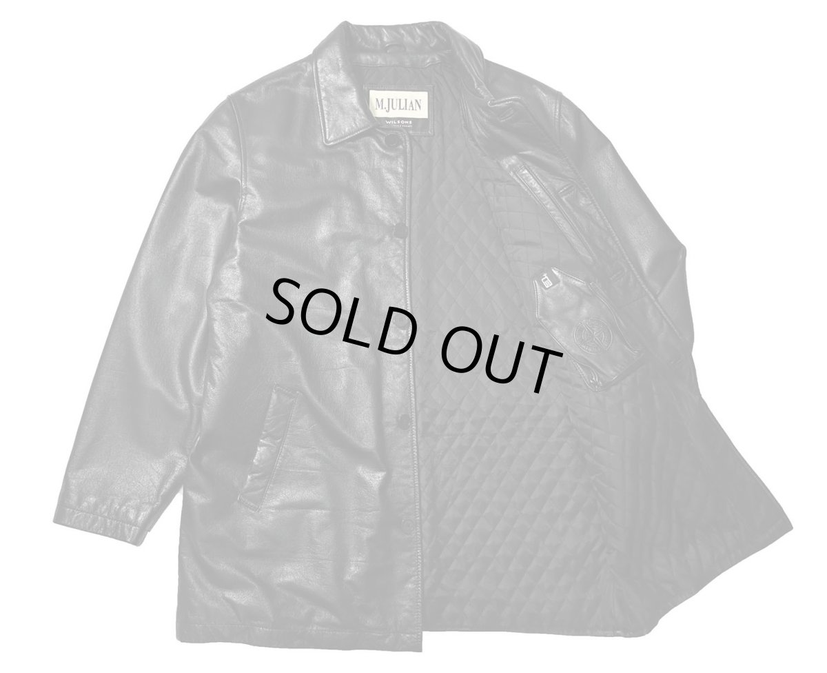 画像5: Used Wilsons M.Julian Leather Coat Black (5)