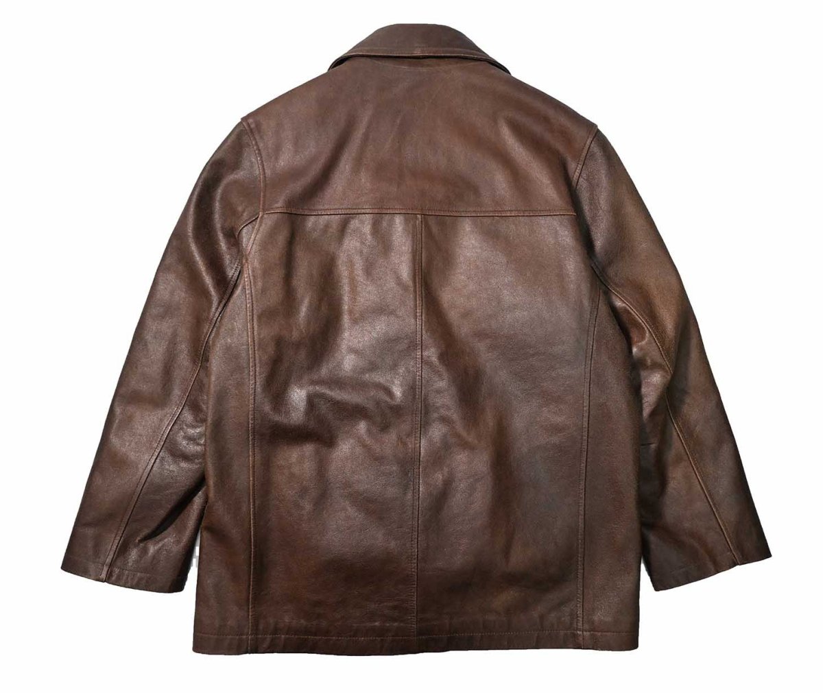 画像2: Used Wilsons M.Julian Leather Coat Brown (2)