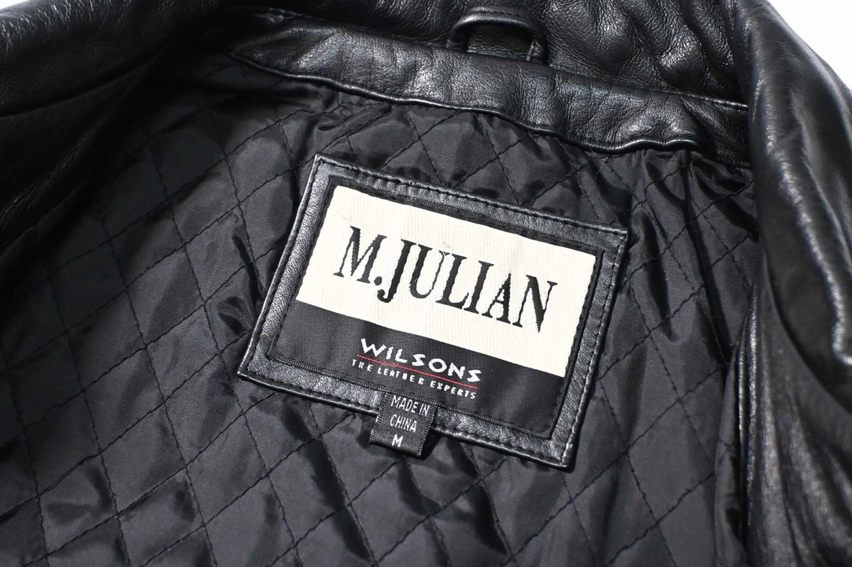 画像6: Used Wilsons M.Julian Leather Coat Black (6)