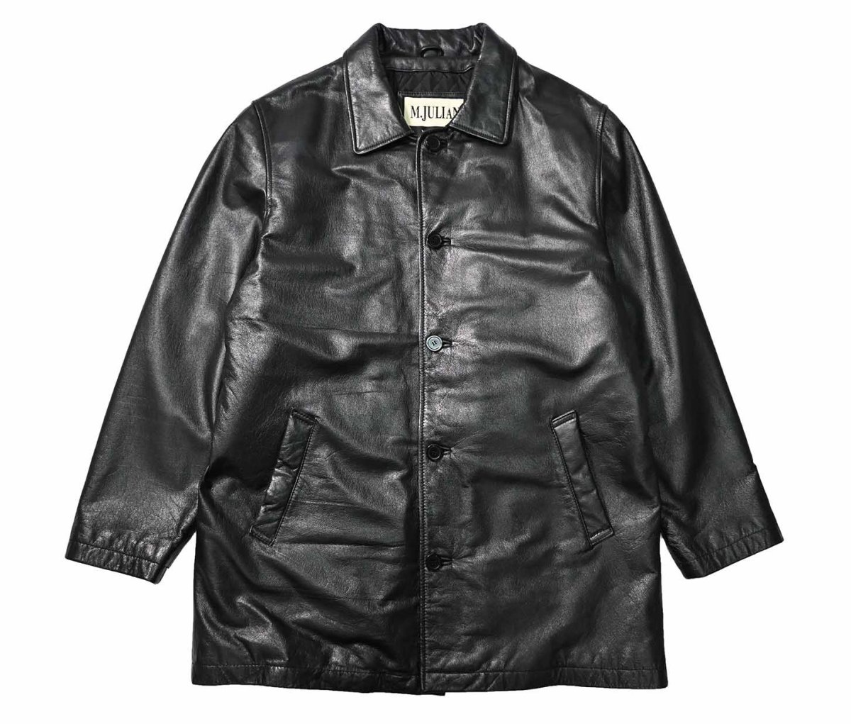 画像1: Used Wilsons M.Julian Leather Coat Black (1)