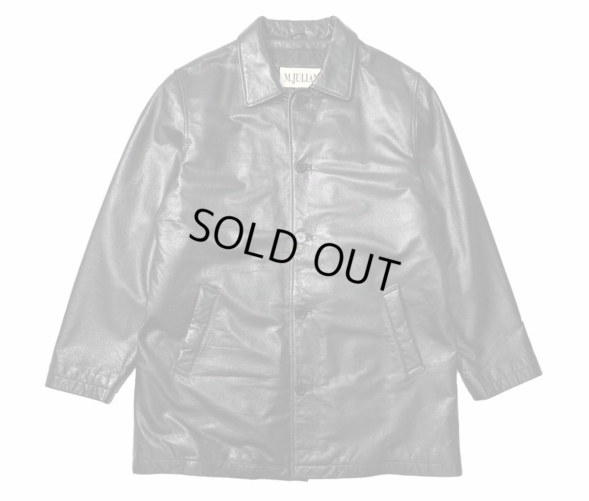 画像1: Used Wilsons M.Julian Leather Coat Black (1)