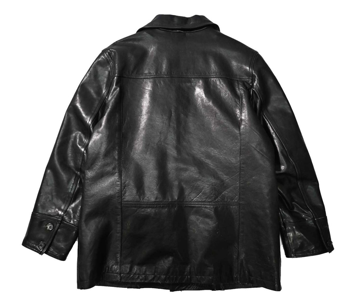 画像2: Used Wilsons M.Julian Leather Coat Black (2)