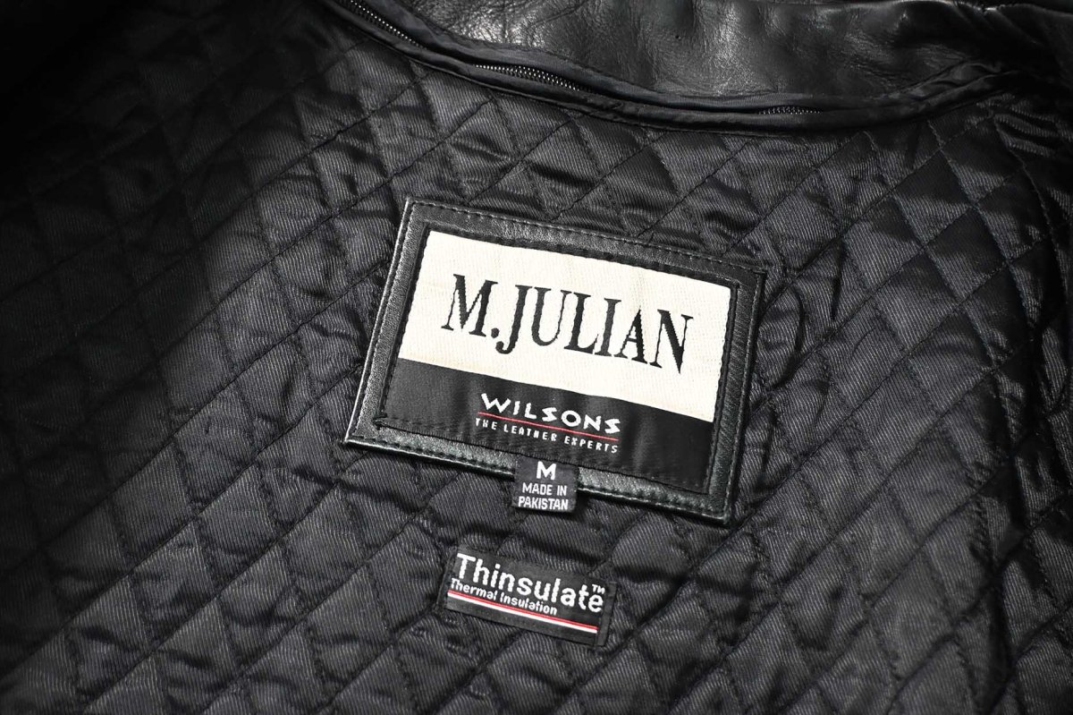 画像6: Used Wilsons M.Julian Leather Coat Black (6)