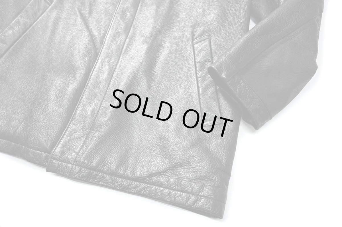 画像4: Used Kenneth Cole Leather Coat Black (4)