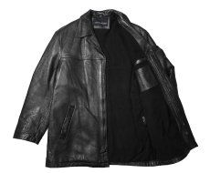 画像5: Used Kenneth Cole Leather Coat Black (5)