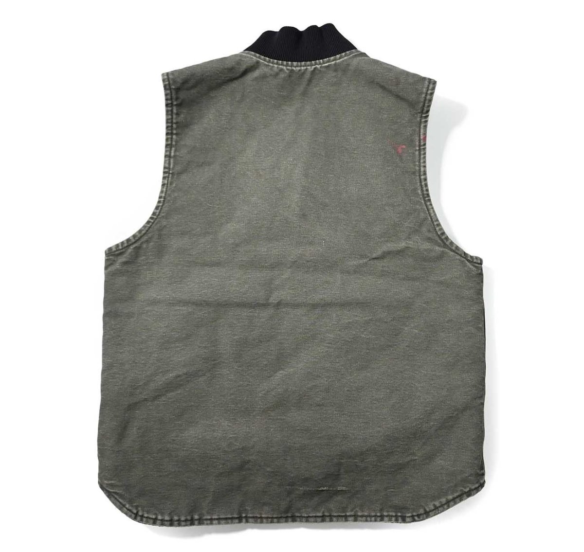画像2: Used Carhartt Quilt Lined Duck Vest Moss (2)