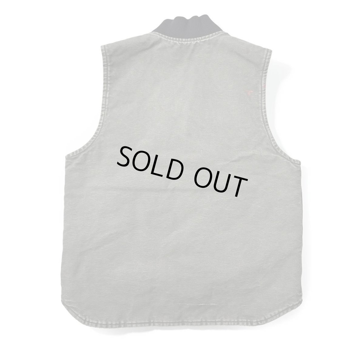 画像2: Used Carhartt Quilt Lined Duck Vest Moss (2)