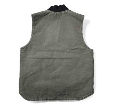 画像2: Used Carhartt Quilt Lined Duck Vest Moss (2)