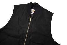画像3: Used Carhartt Quilt Lined Duck Vest Black (3)