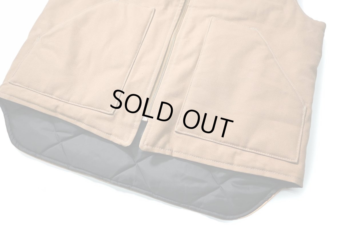 画像4: Deadstock Carhartt Quilt Lined Duck Vest Brown made in USA (4)