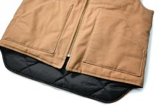 画像4: Deadstock Carhartt Quilt Lined Duck Vest Brown made in USA (4)