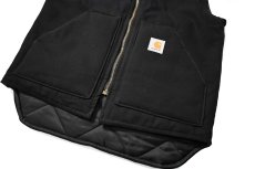 画像4: Deadstock Carhartt Quilt Lined Duck Vest Black made in USA (4)