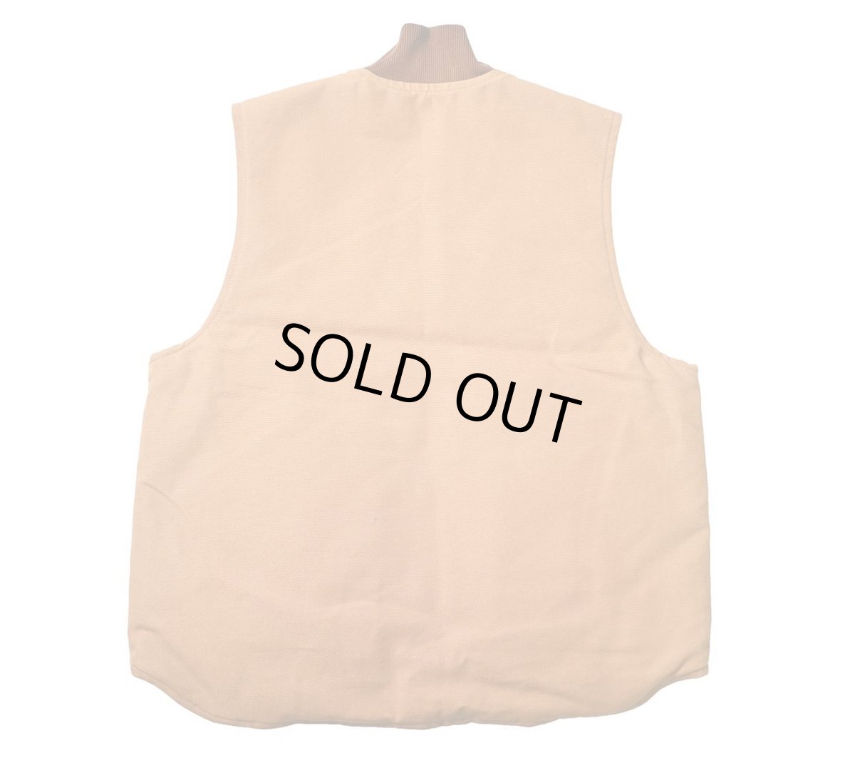 画像2: Deadstock Carhartt Quilt Lined Duck Vest Brown (2)