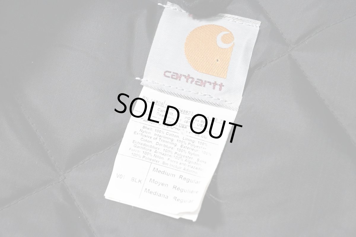 画像6: Deadstock Carhartt Quilt Lined Duck Vest Black made in USA (6)