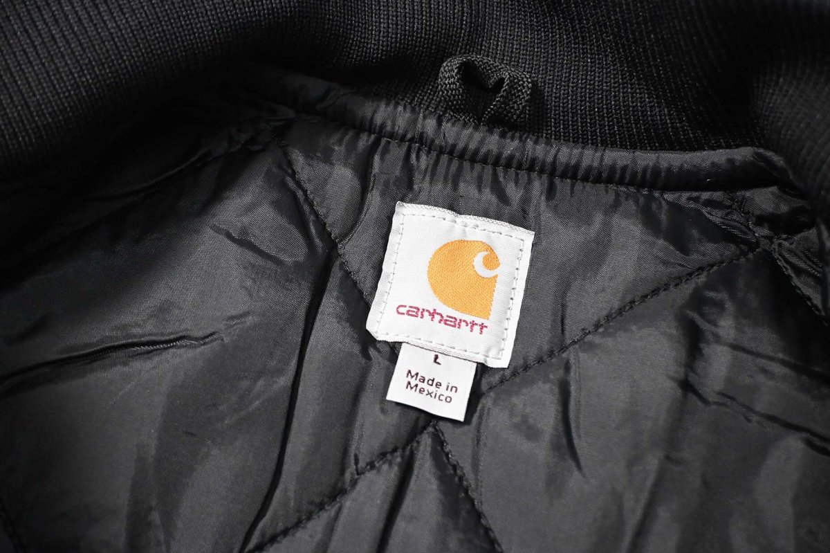 画像6: Used Carhartt Quilt Lined Duck Vest Black (6)
