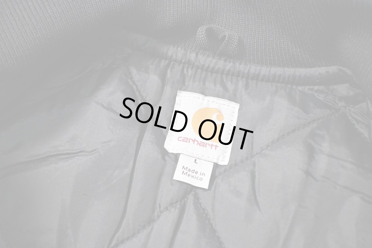 画像6: Used Carhartt Quilt Lined Duck Vest Black (6)