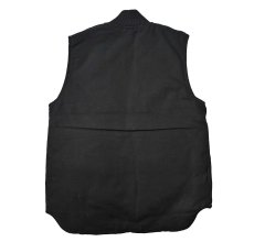 画像2: Deadstock Carhartt Quilt Lined Duck Vest Black made in USA (2)