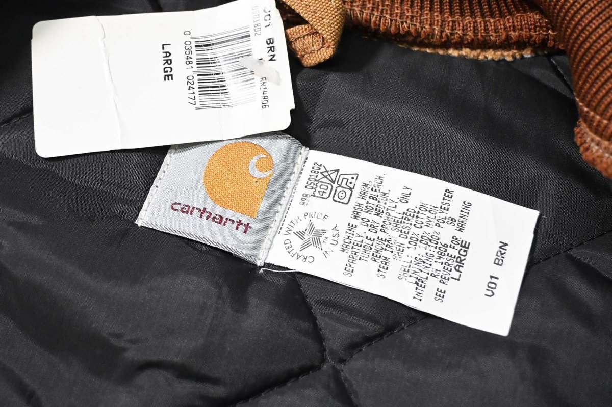 画像5: Deadstock Carhartt Quilt Lined Duck Vest Brown made in USA (5)