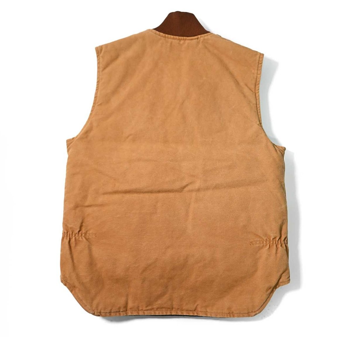 画像2: Used Carhartt Quilt Lined Duck Vest Brown made in USA (2)