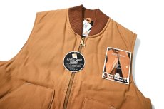 画像2: Deadstock Carhartt Quilt Lined Duck Vest Brown made in USA (2)
