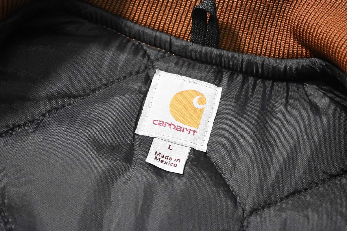 画像6: Deadstock Carhartt Quilt Lined Duck Vest Brown (6)