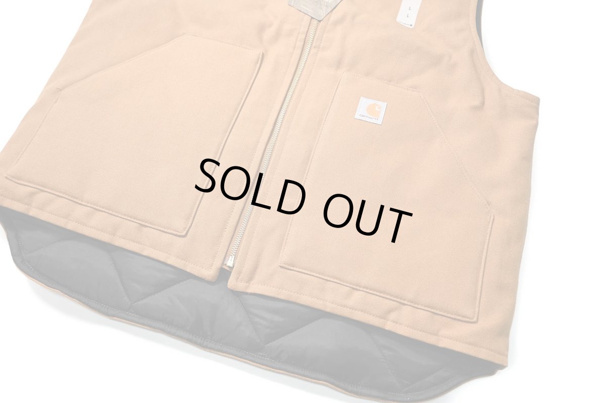 画像4: Deadstock Carhartt Quilt Lined Duck Vest Brown (4)