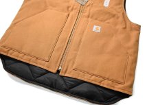 画像4: Deadstock Carhartt Quilt Lined Duck Vest Brown (4)