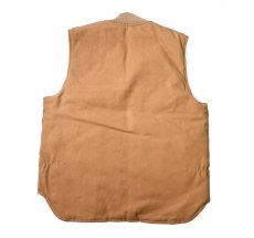 画像2: Deadstock Carhartt Quilt Lined Duck Vest Brown made in USA (2)