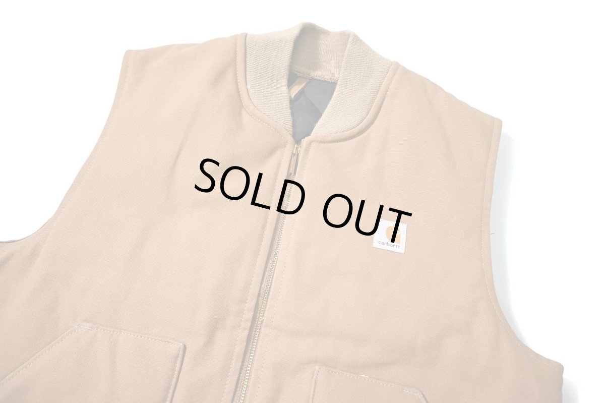 画像3: Deadstock Carhartt Quilt Lined Duck Vest Brown made in USA (3)