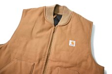 画像3: Deadstock Carhartt Quilt Lined Duck Vest Brown made in USA (3)