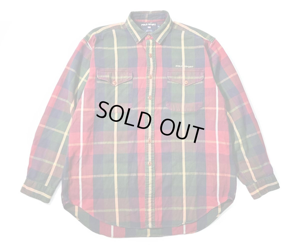 画像1: Used Polo Sport Ralph Lauren Flannel Shirt (1)