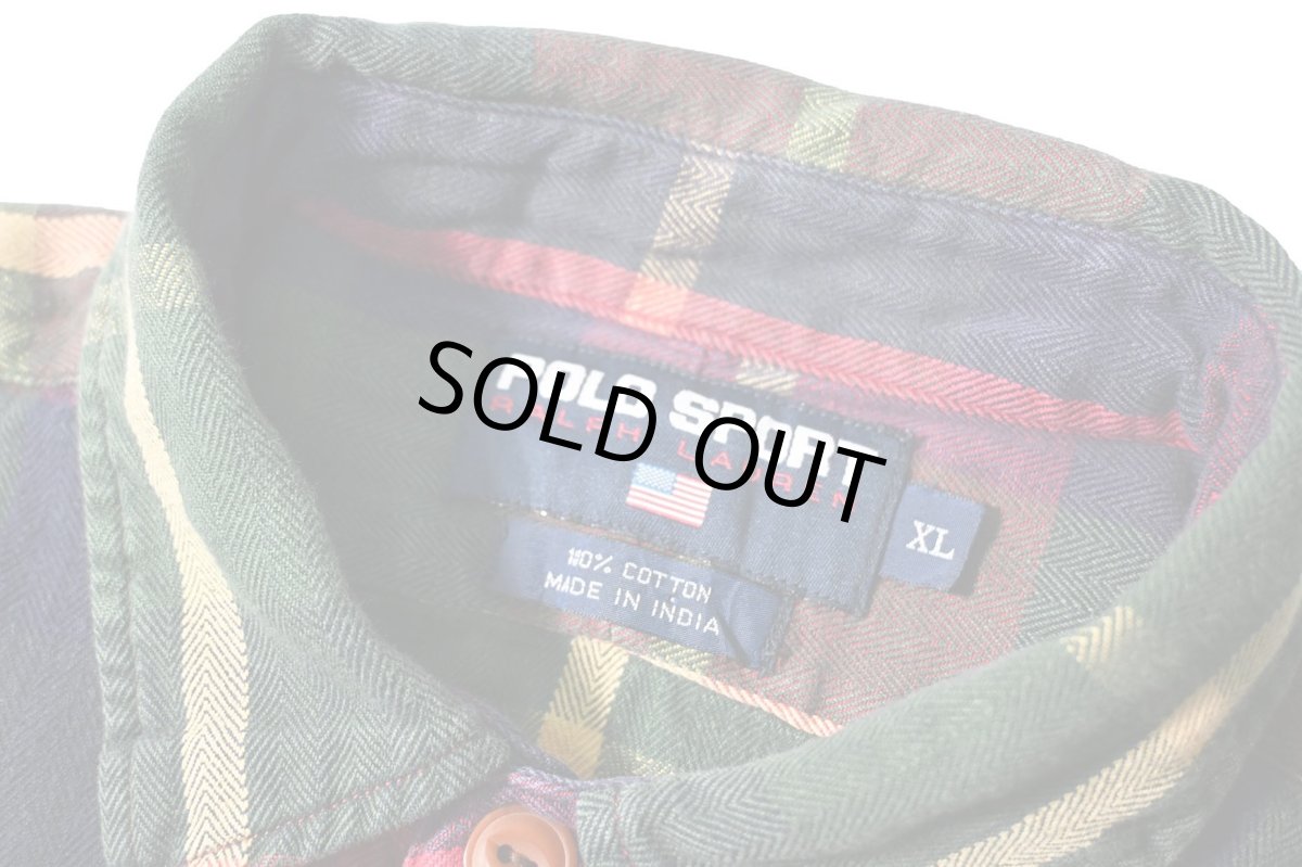画像4: Used Polo Sport Ralph Lauren Flannel Shirt (4)