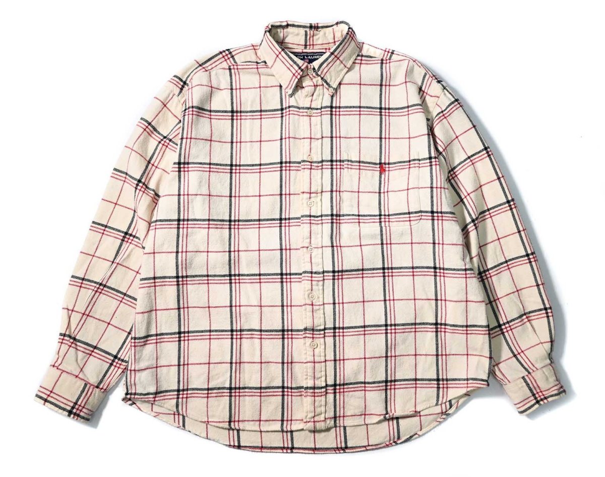 画像1: Used Ralph Lauren Sportsman Flannel Shirt (1)