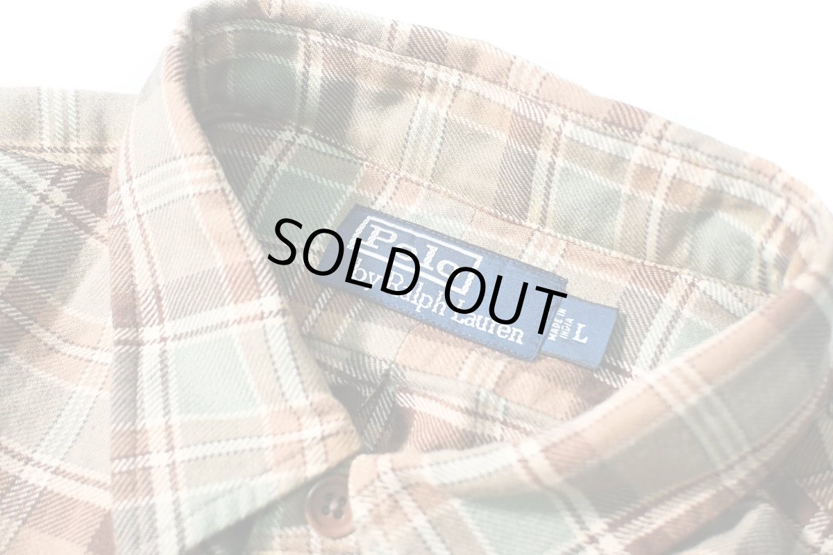 画像4: Used Polo Ralph Lauren Flannel Shirt (4)