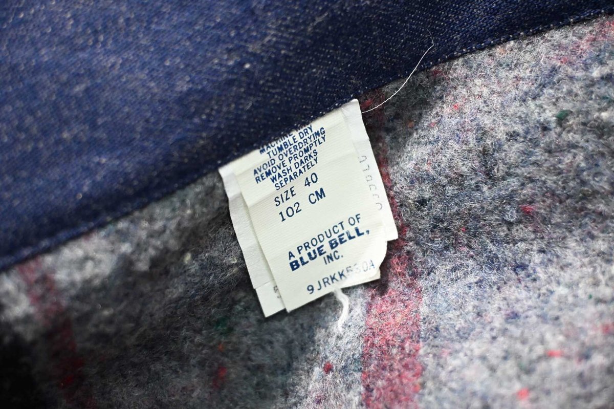 画像7: 70's Deadstock Blue Bell Denim Coverall Blanket Liner (7)