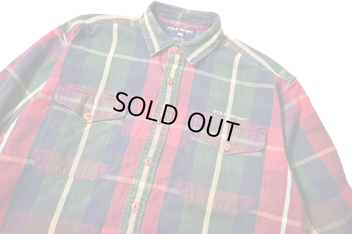 画像2: Used Polo Sport Ralph Lauren Flannel Shirt (2)