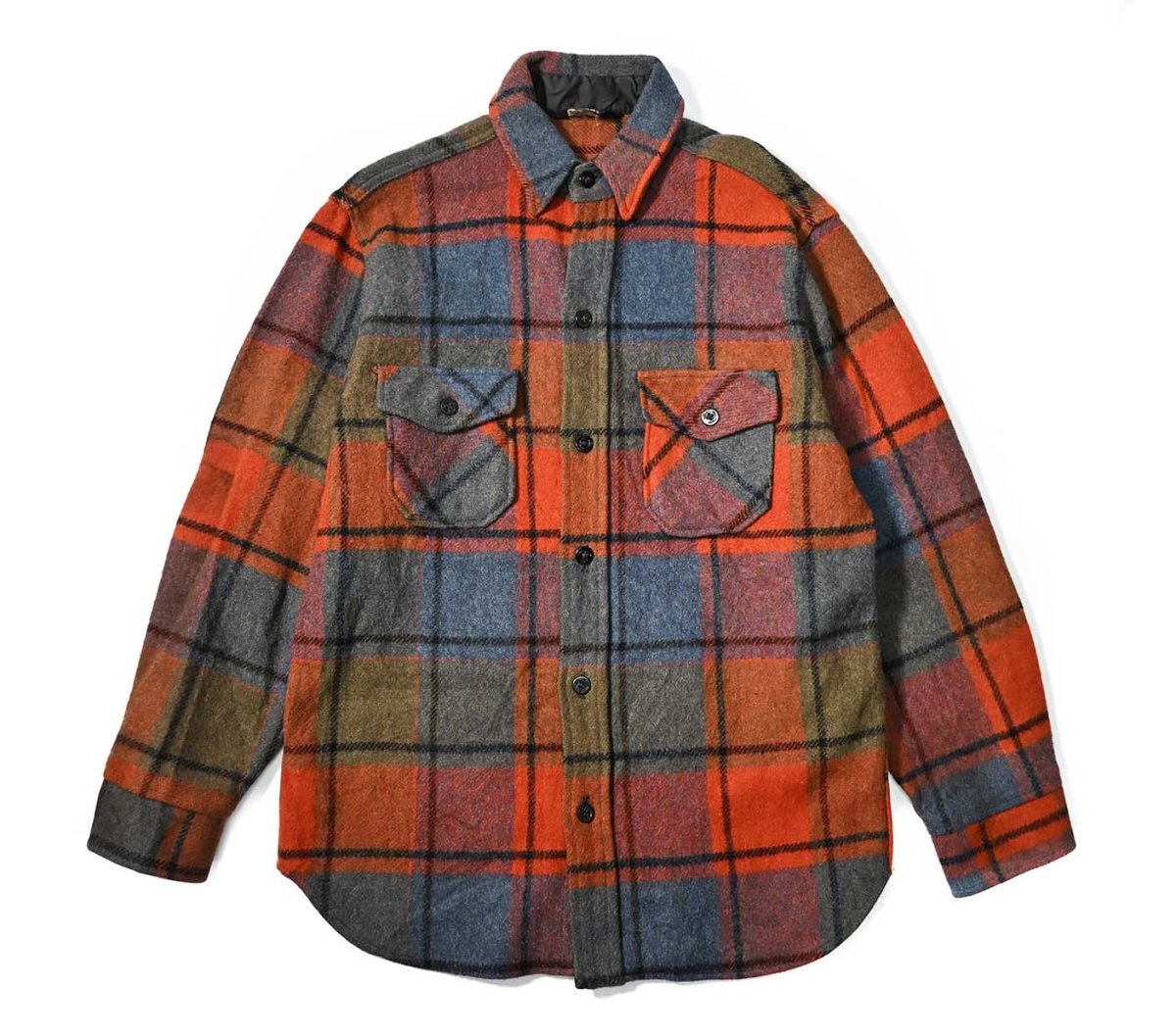 画像1: 60s Used Sears Wool Shirt (1)