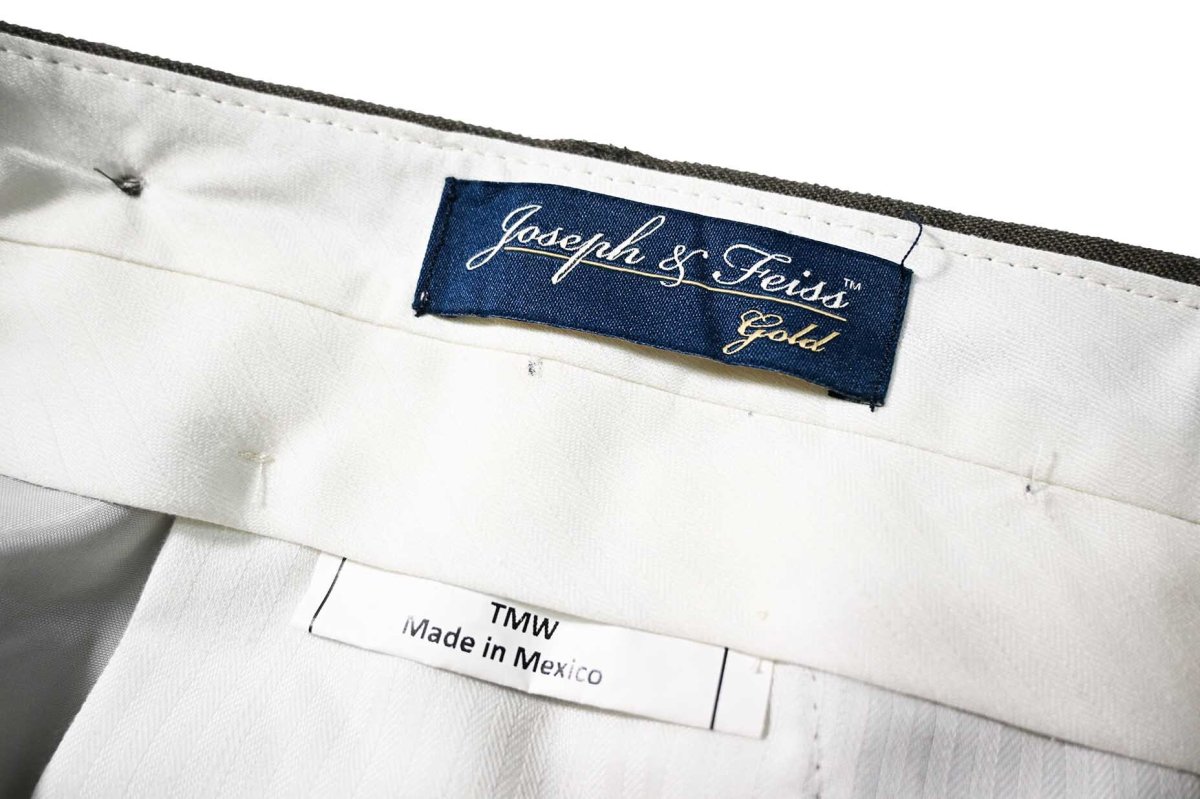 画像6: Used Joseph&Feiss Gold Wool Pleated Slacks (6)