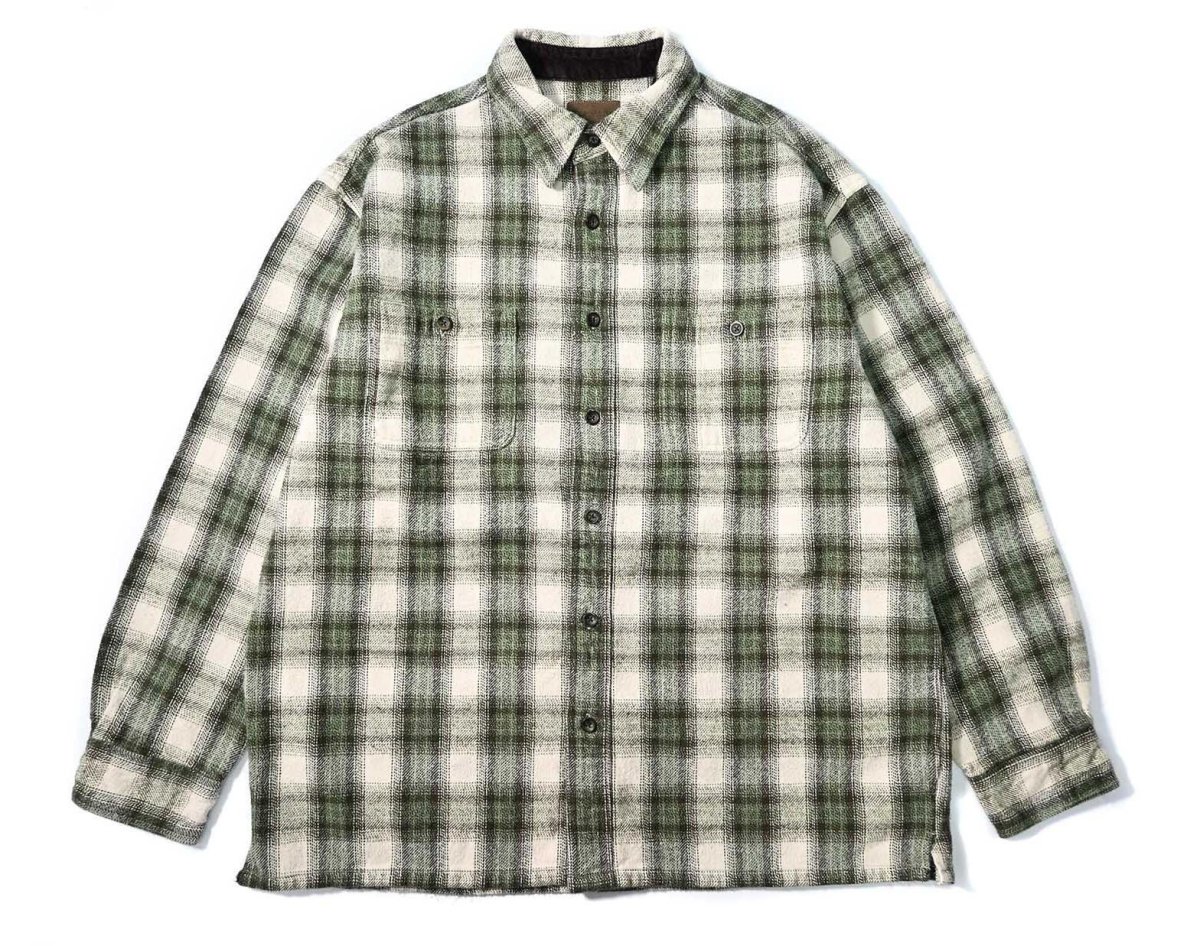 画像1: Used St John's Bay Heavy Flannel Shirt Box Cut (1)