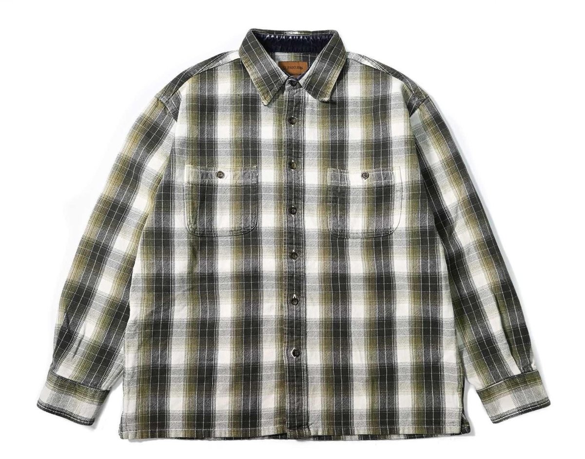 画像1: Used St John's Bay Heavy Flannel Shirt Box Cut (1)