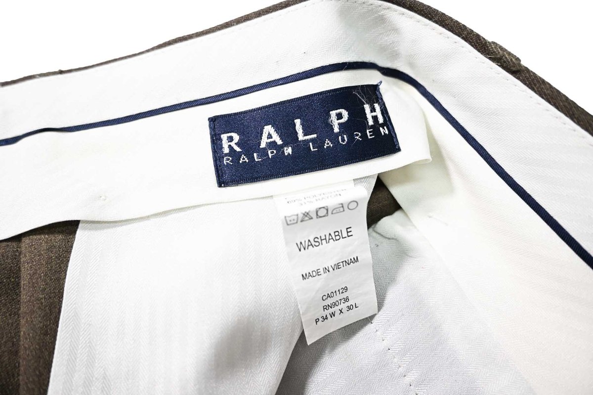 画像6: Used Ralph Lauren Polyester/Rayon Pleated Slacks (6)