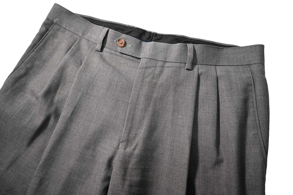 画像2: Used Ralph Lauren Polyester/Rayon Pleated Slacks (2)