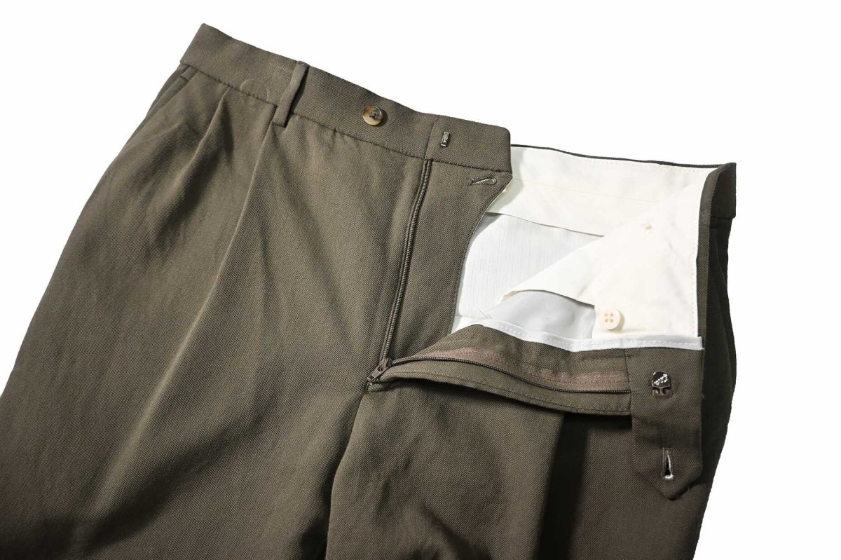 画像5: Used Joseph&Feiss Gold Wool Pleated Slacks (5)