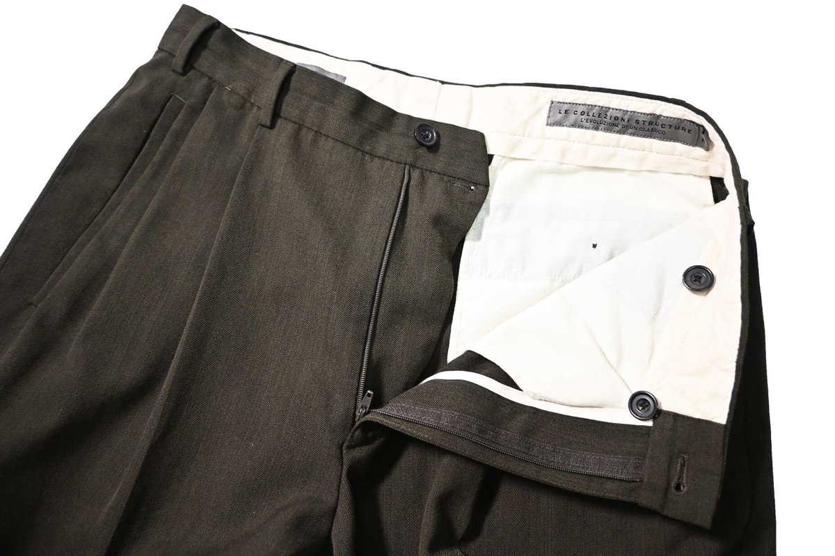 画像5: Used Le Collezioni Structure Wool Pleated Slacks (5)