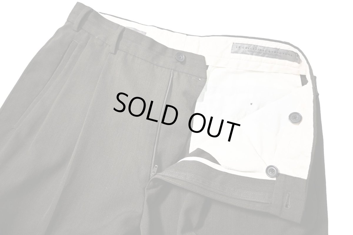 画像5: Used Le Collezioni Structure Wool Pleated Slacks (5)